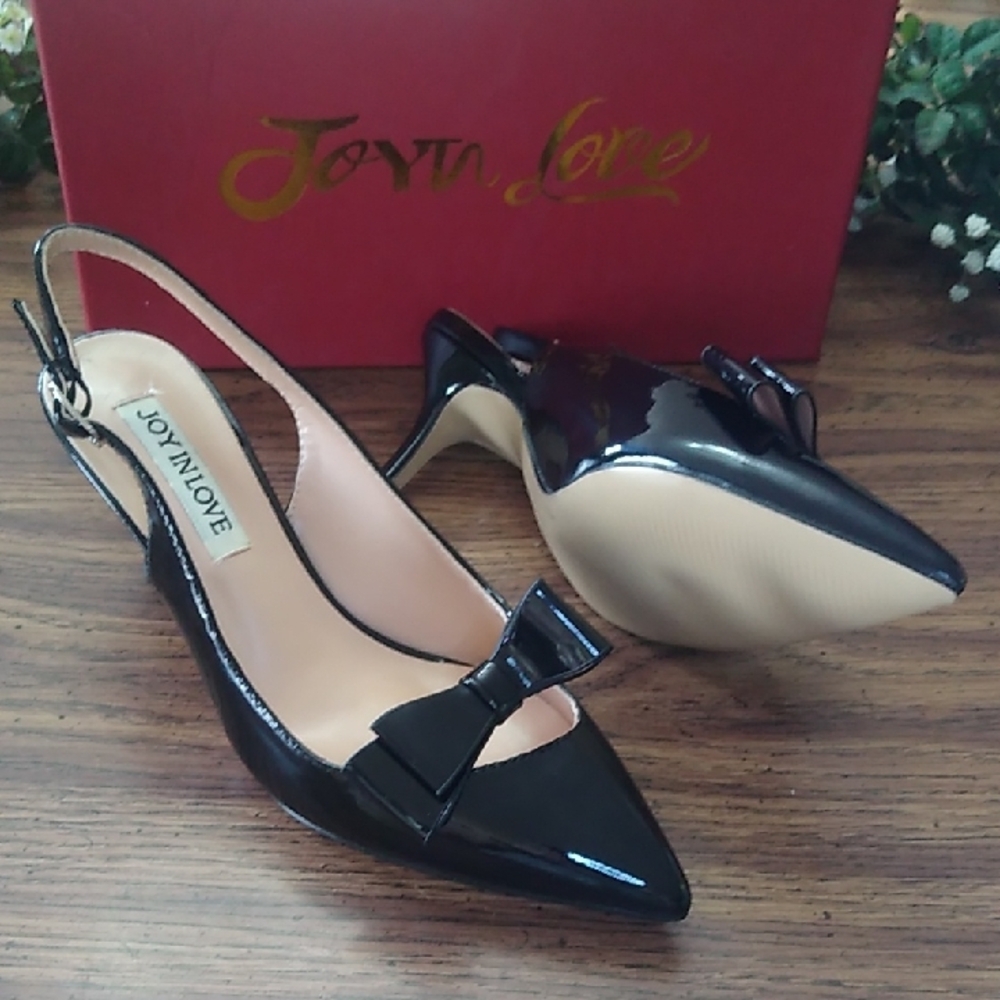 Elegant Black Slingback Stiletto Heels